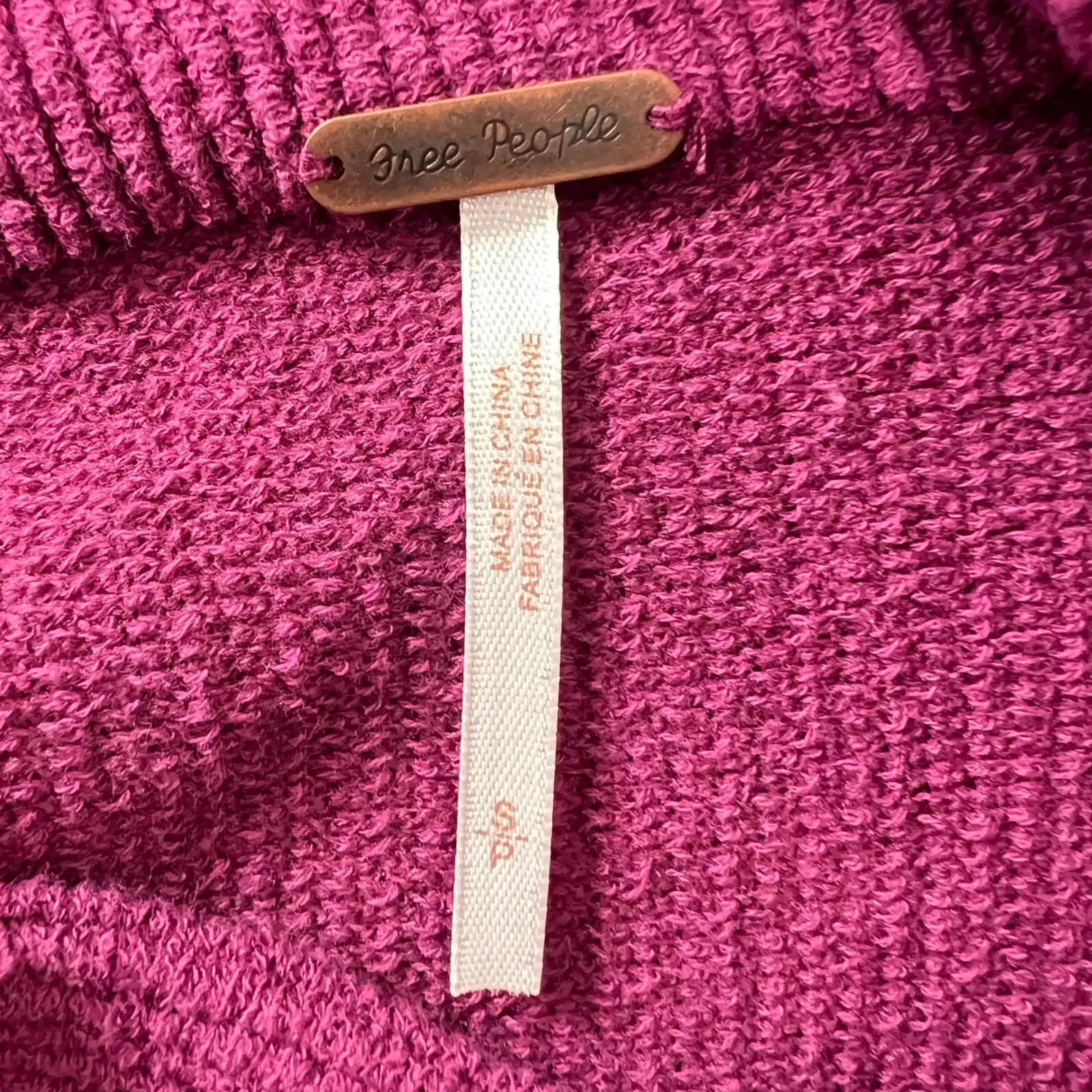 Free People Ottoman Slouchy Tunic Sweater SP Purple Oversized Long Sleeve - Image 4