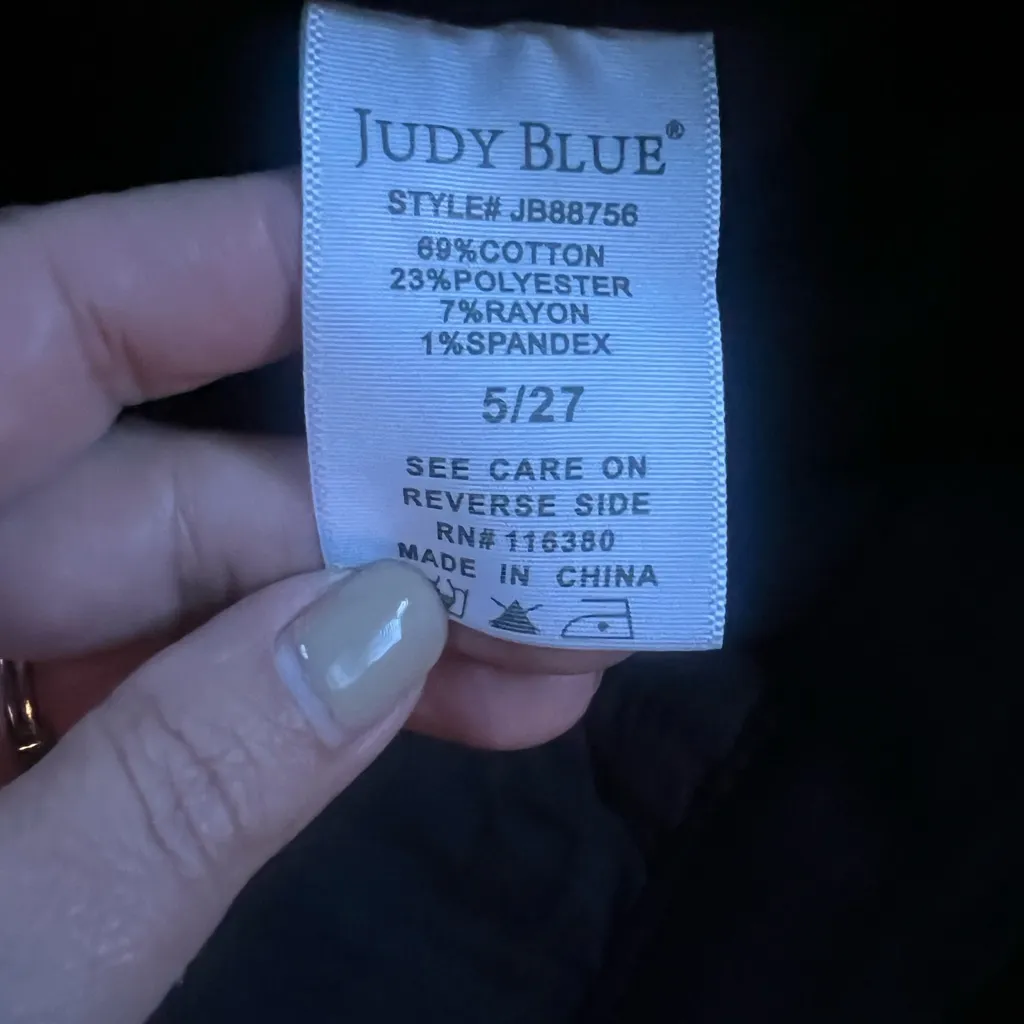 Judy Blue Gracie-James Mid Rise Slim Fit Jeans Black Size 5/27 - Image 7