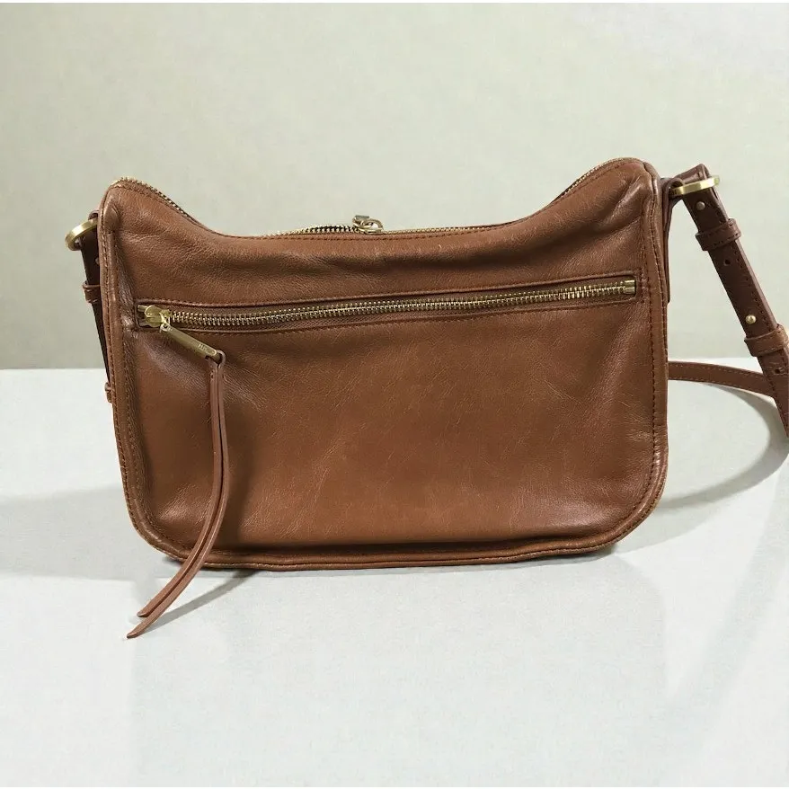 HOBO VTG Leather Crossbody Bag Brown Timeless Everyday Travel Work Minimalistic - Image 2