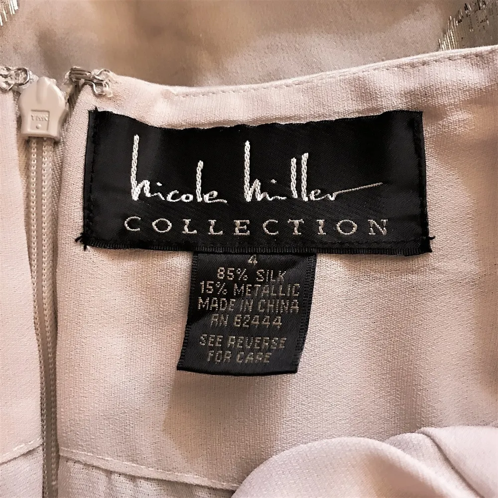 Nicole Miller Metallic Floral Flowy Fairy Dress - Image 8