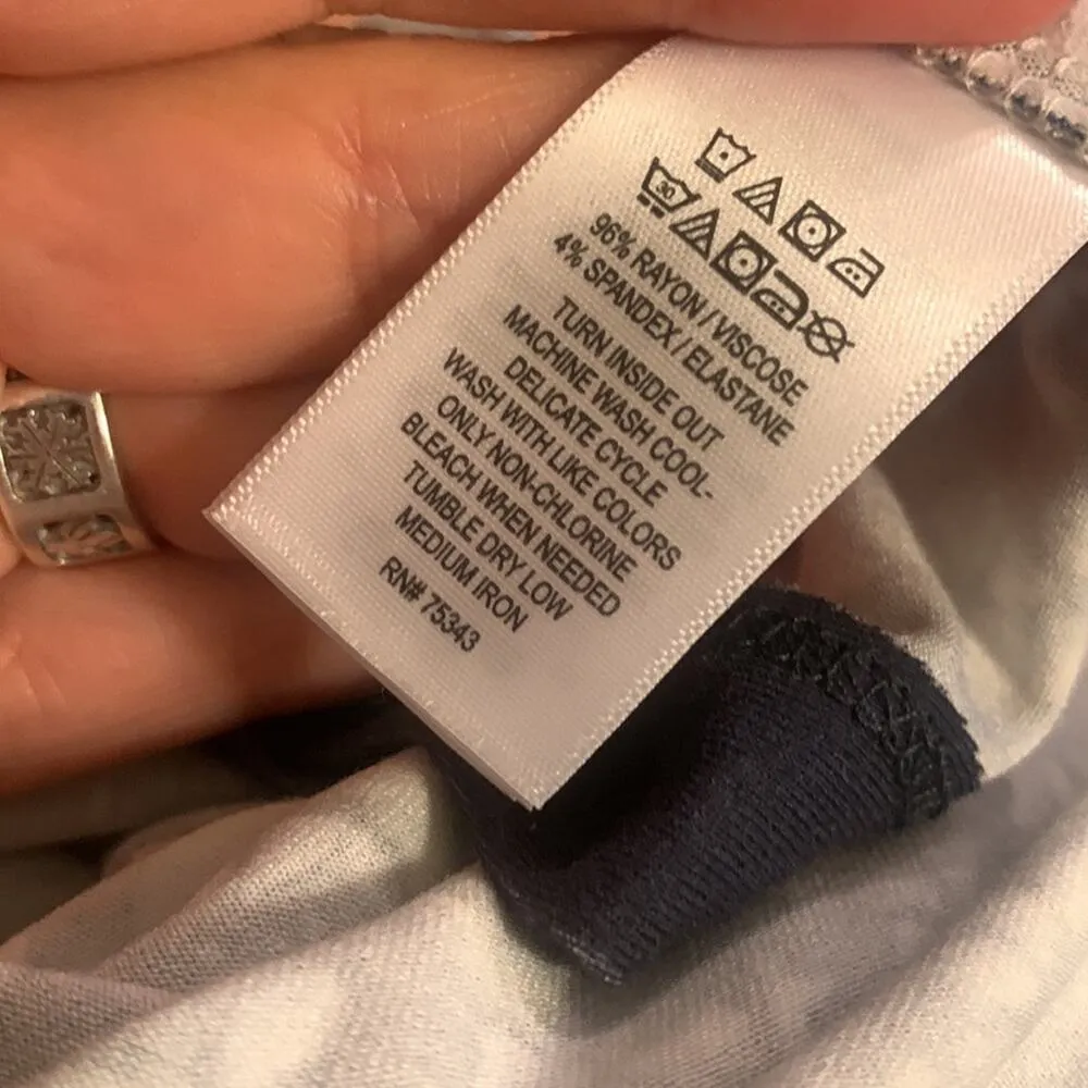 Lucky Brand Paisley Floral White/Blue Shirt Dress - Image 4