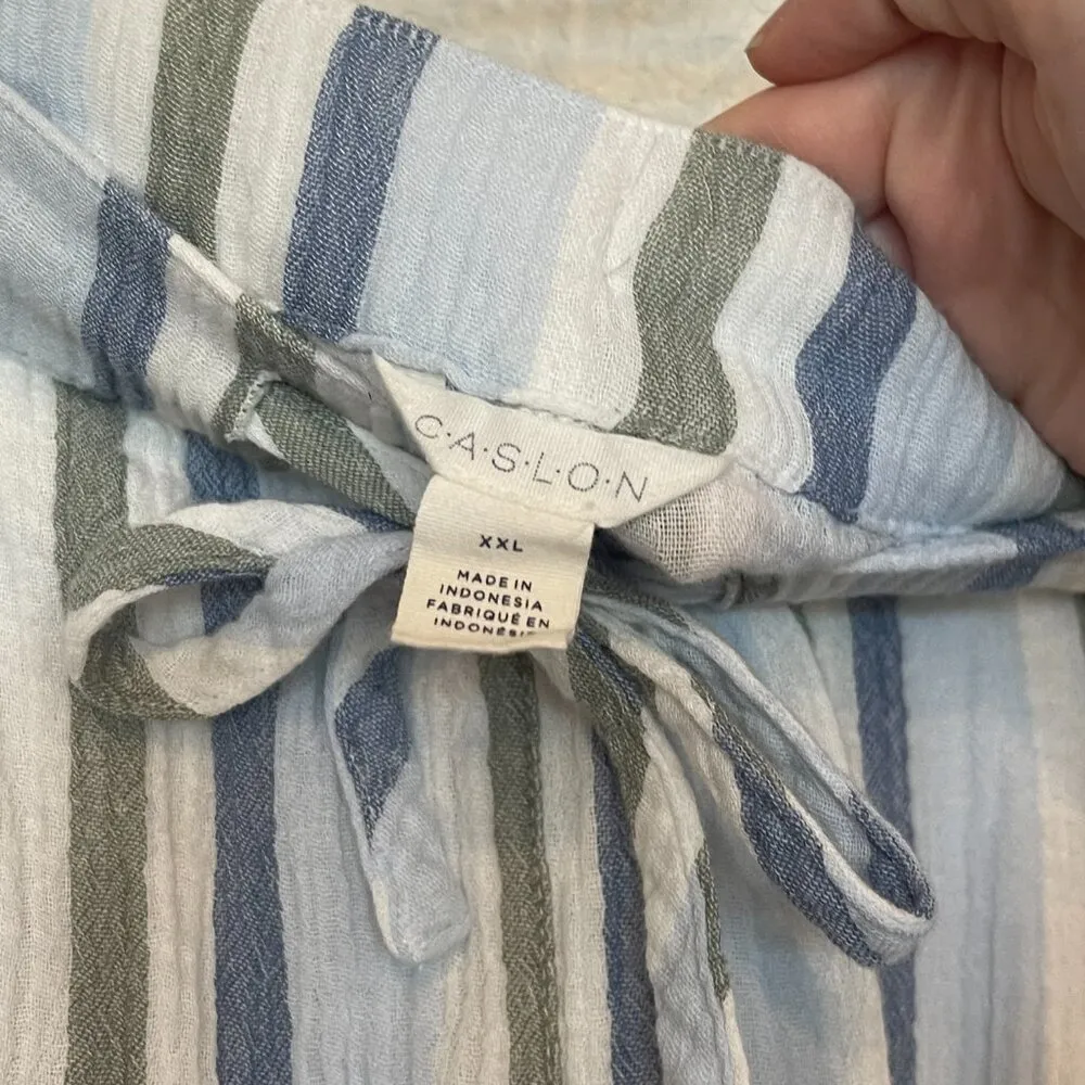 Caslon Tapered Cotton Striped Pants - Image 10