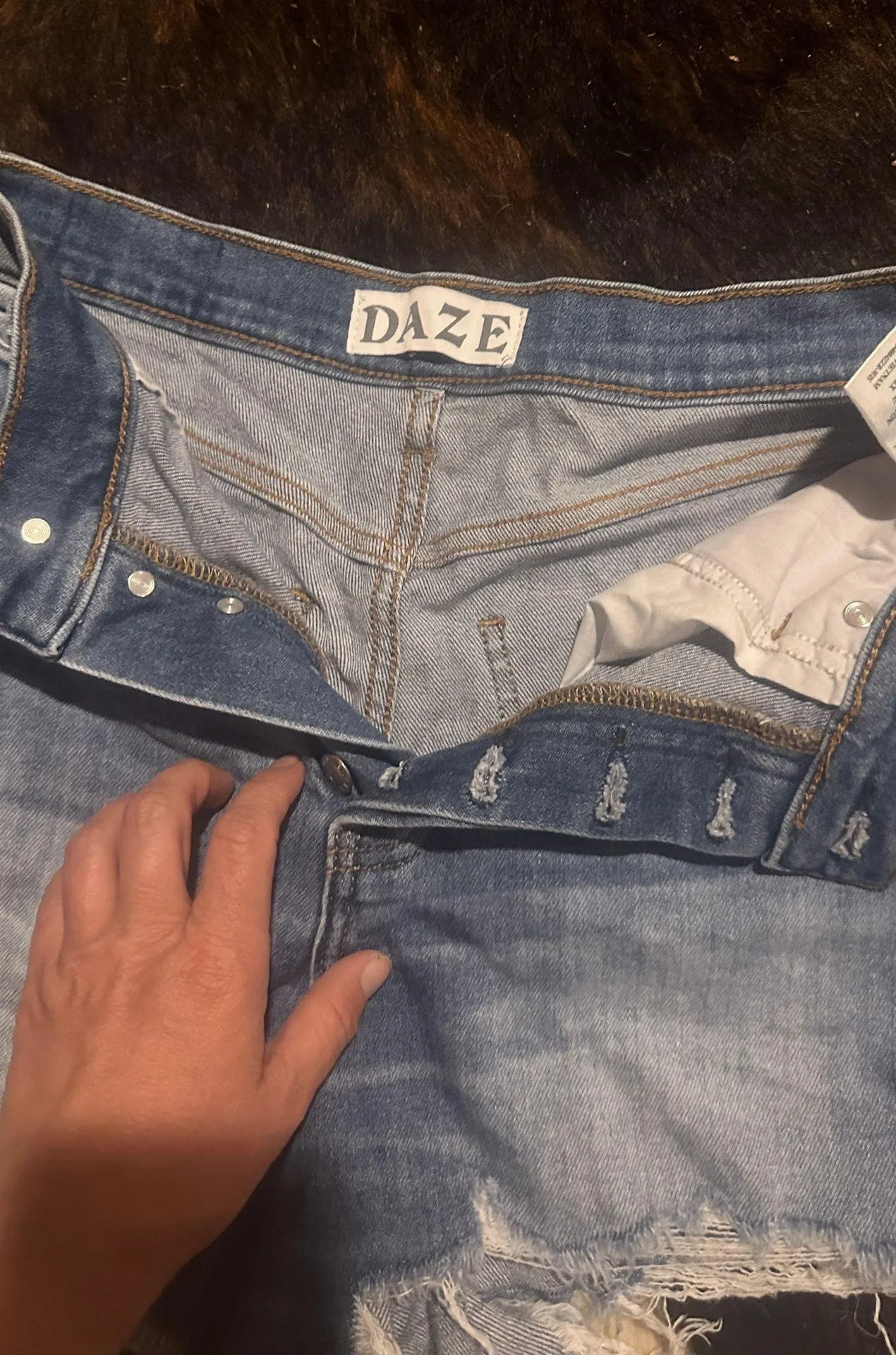 DAZE denim shorts Blue Size 28 - Image 2