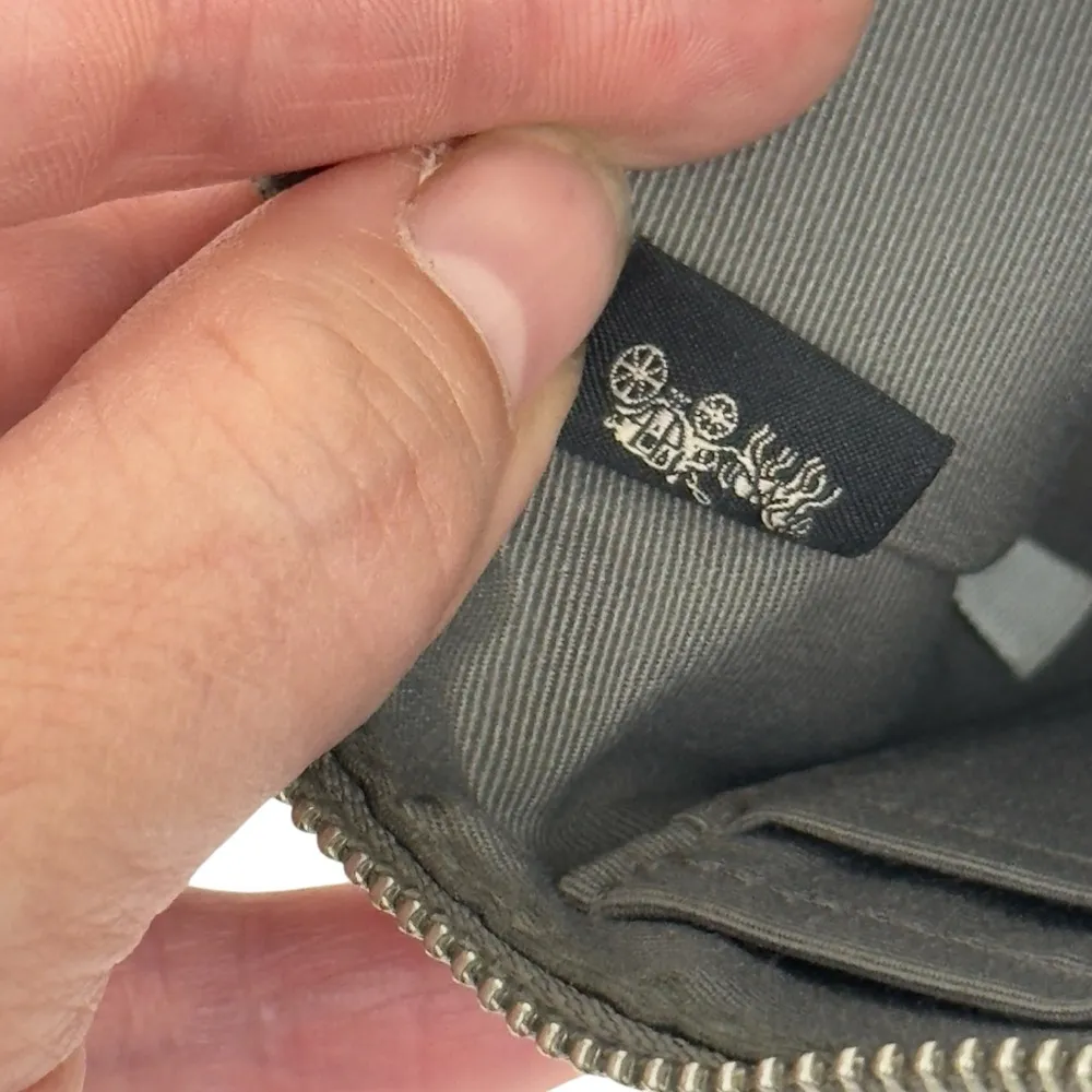 Coach F58032 Corner Zip Wristlet Crossgrain Leather Wallet Gray Small - Image 12