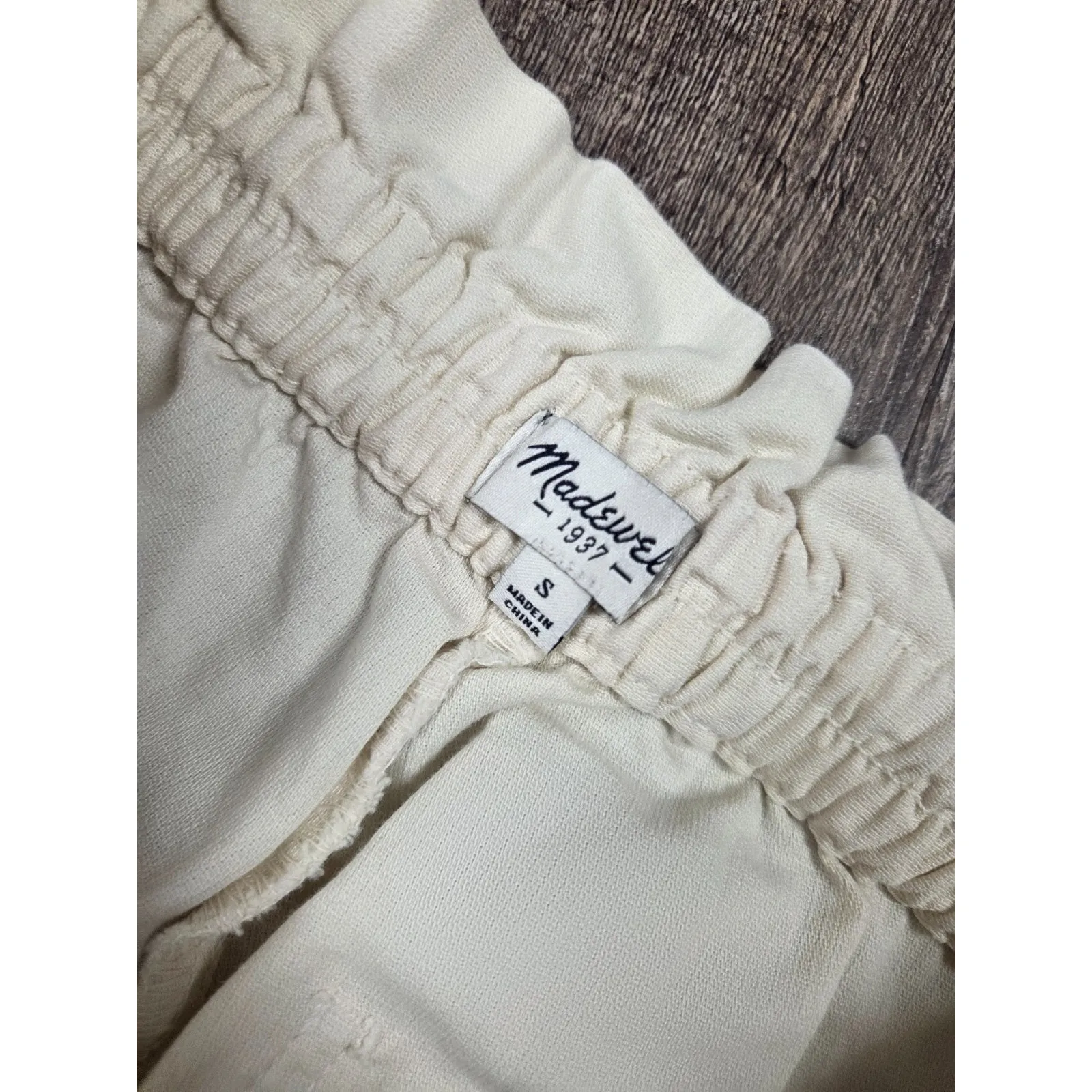 Madewell Cream Ivory Murray Paperbag Casual Crop Trouser Pants Size Small - Image 4