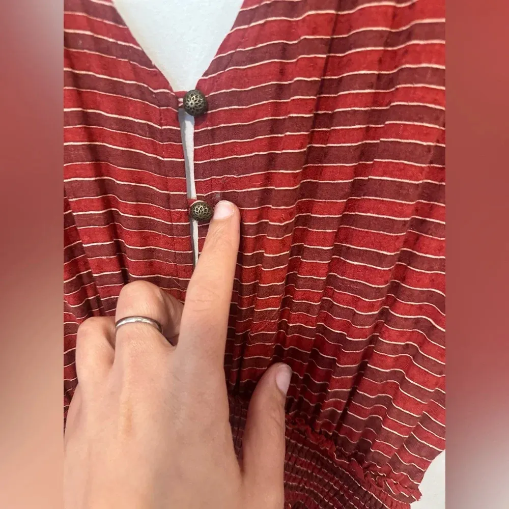 Anthropologie Breezy Open-Back Jumpsuit Balloon Sleeves Size Small xS 1488 - Image 12