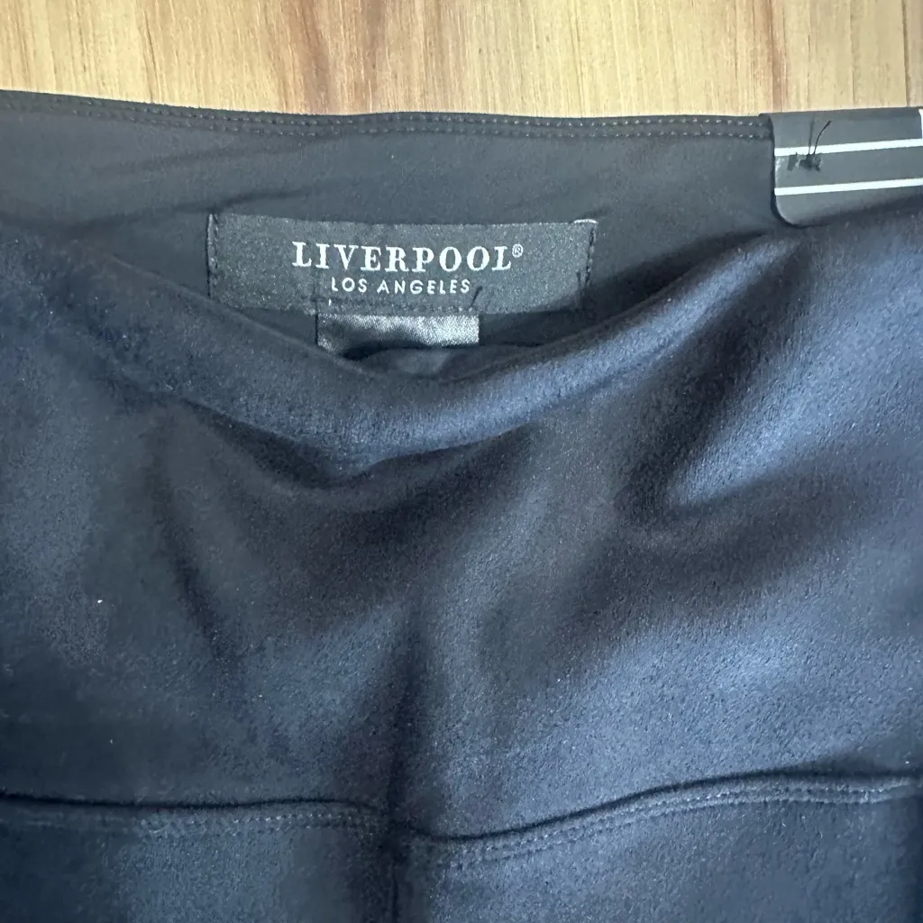 Liverpool By Los Angeles Black Boot Cut Faux Suede Pants Sz Med NWT - Image 6