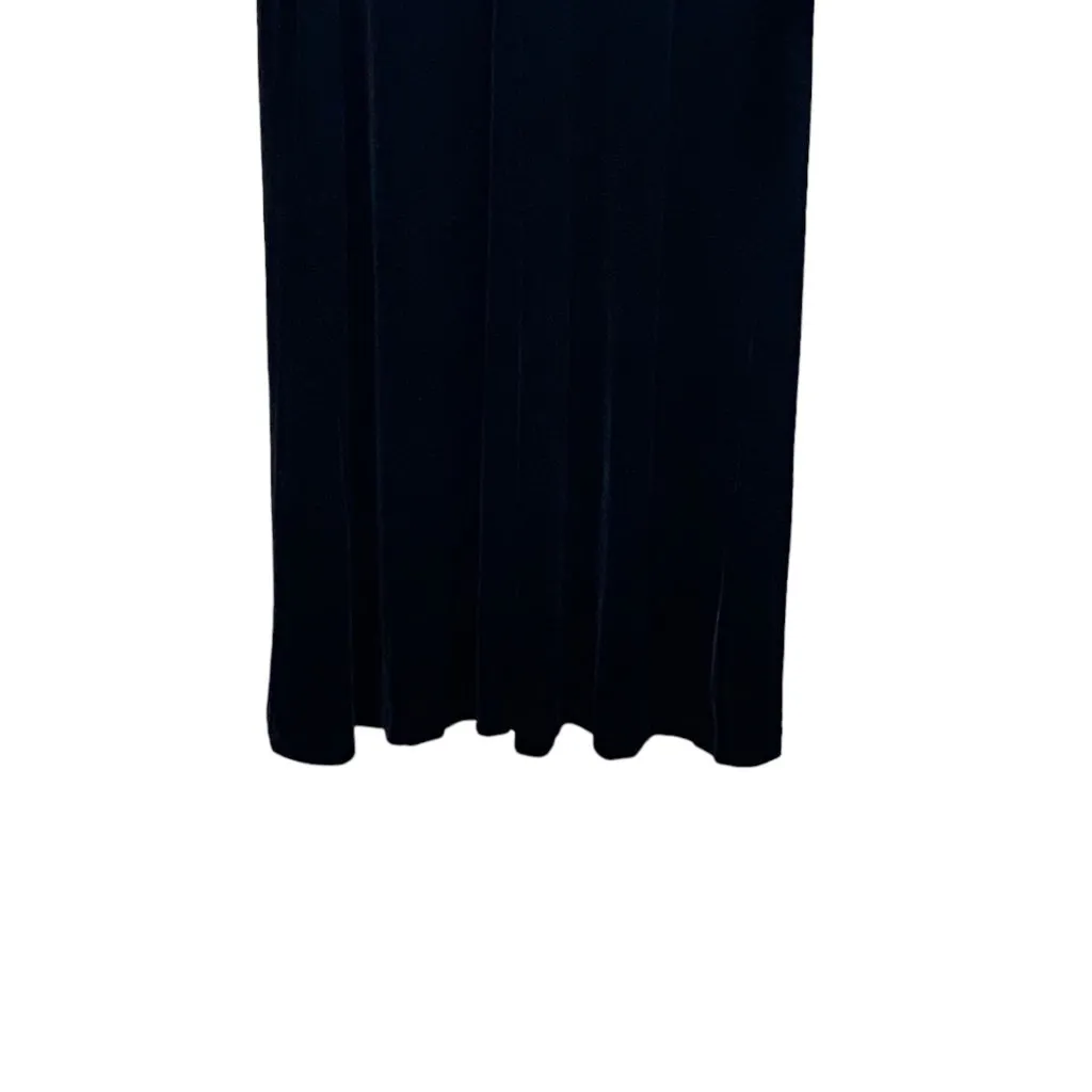 Oscar De La Renta Pink Label Velvet Robe Black Size L - Image 7