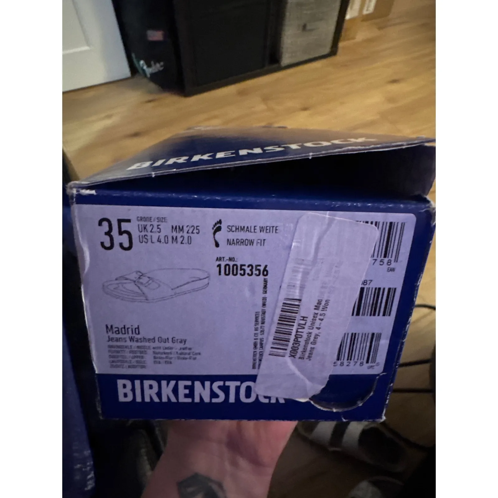  •NEW• Birkenstock Madrid Sandal • EU35 Narrow • Jeans Washed Out Gray - Image 7