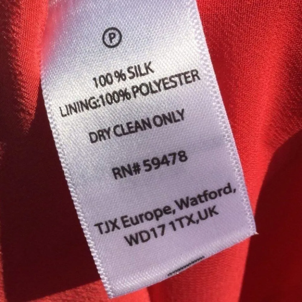 Cynthia Rowley 100% Silk Hot Pink Shift Dress Size 12 Wedding Dress - Image 9