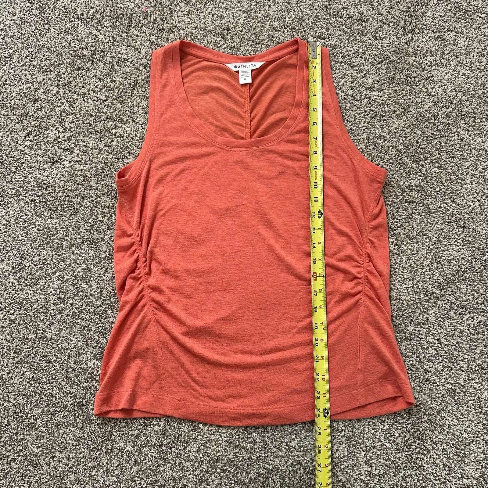 Athleta orange knit sleeveless tank top size M - Image 6