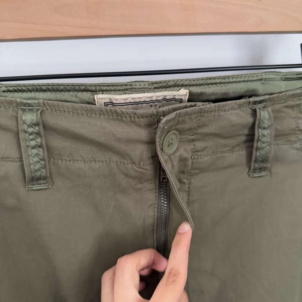 Abercrombie & Fitch Small Petite Cargo Skirt Midi Olive Utility Y2K Army Grunge - Image 3