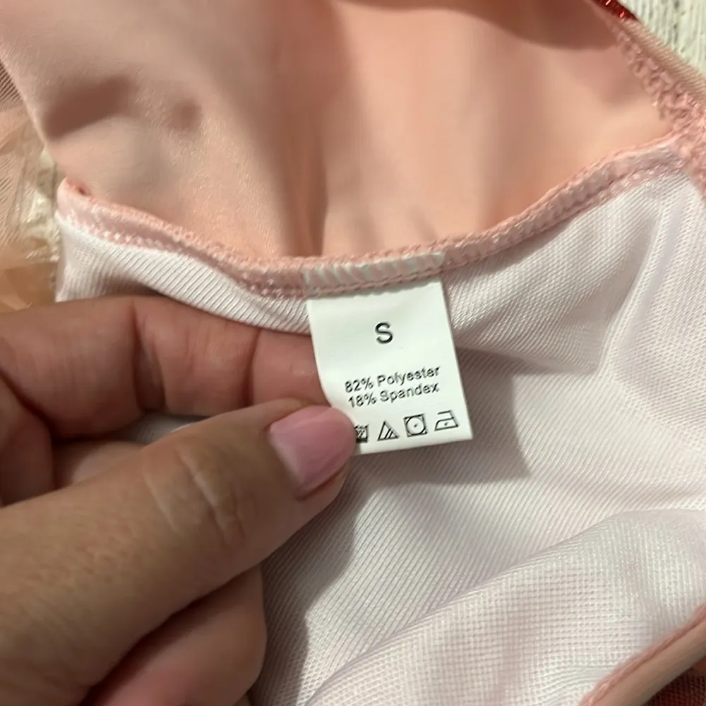 Retro Lace Strawberry Bikini Size Small. NWT Pink - Image 10