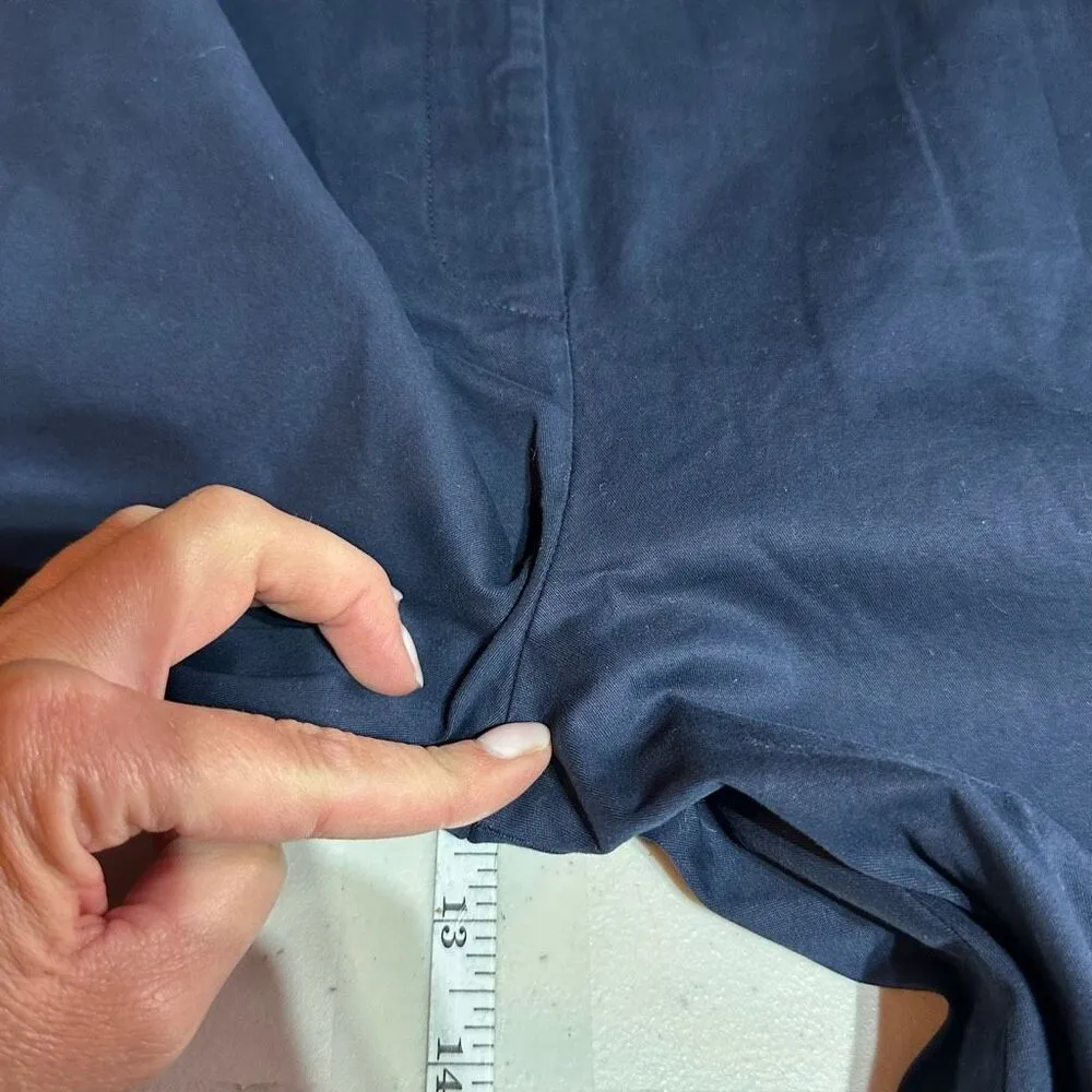 NWT Talbots‎ Perfect Skimmer Blue Capri Pants Size 18 Button Hem XL Pedal Pusher - Image 11