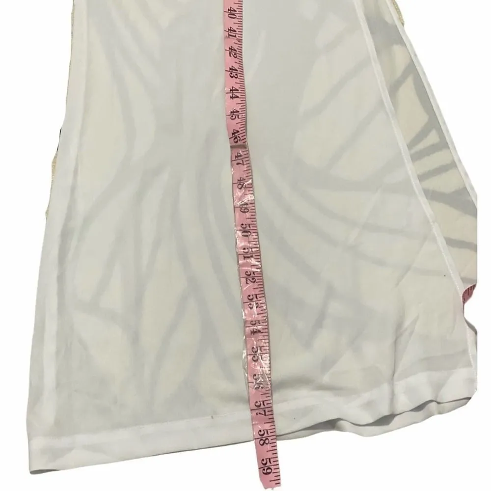 Show‎ Me Your Mumu Sheer Flowy Jumpsuit Pants One Piece Off Shoulder White XXS - Image 13