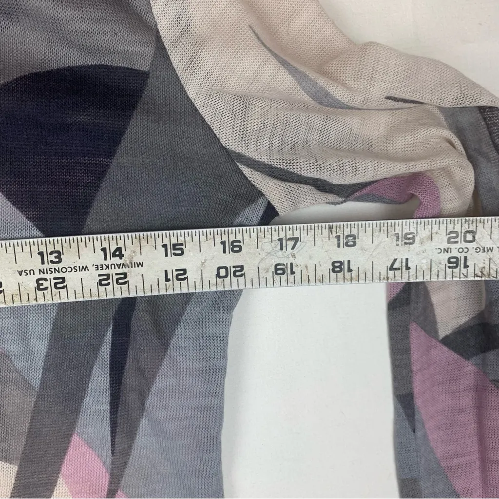 Mondi size 40 medium large sheer Abstract Long Sleeve Top purple gray wool - Image 6