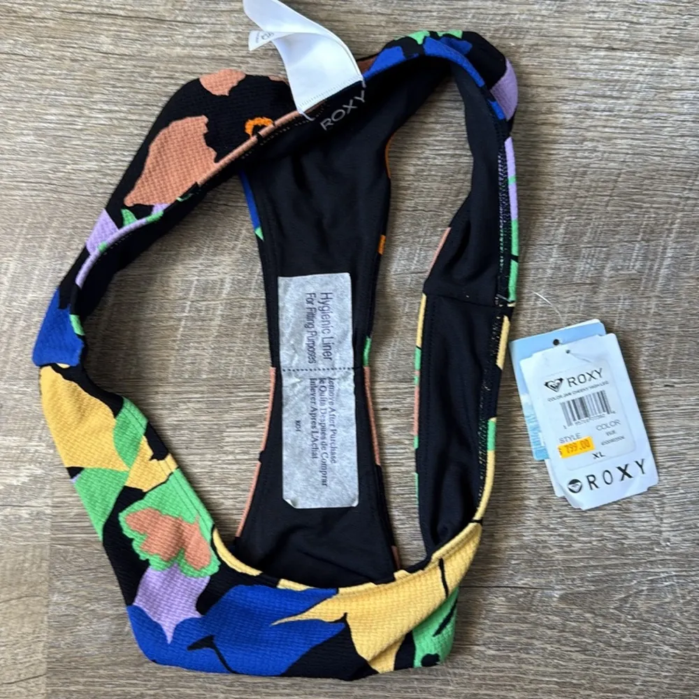 NWT Roxy Multicolor Floral Bikini Top Size Large & Cheeky Bottom Size XL - Image 5