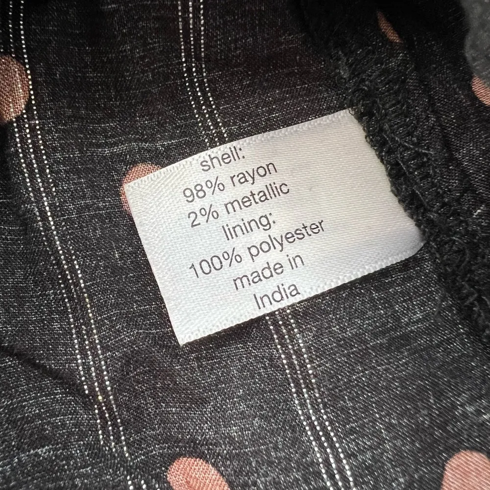 3/4 Sleeve Notch Neck Shirttail Hem Dress stripe polka dot midi 20 - Image 5