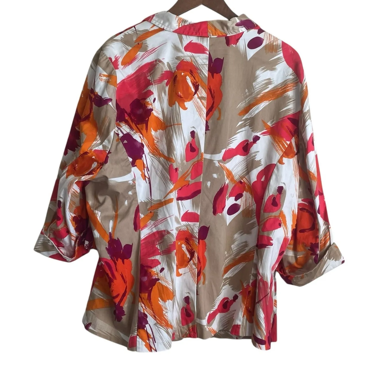 Maggie Barnes Women Jacket 3X Multicolor Whimsical Abstract Print Career Office - Image 3