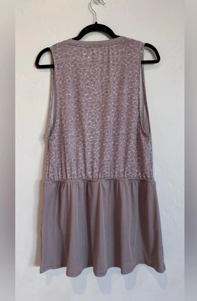 Varley Lagoda Womens Tennis Dress Taupe Cluster Leopard large - Image 11