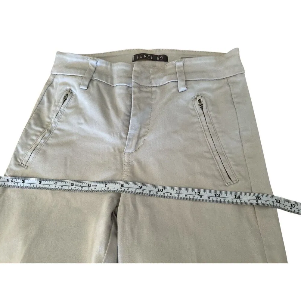 Level 99 Pants Womens 24p Gray Chino Slim Straight Mid Rise Stretch Trousers Size undefined - Image 6