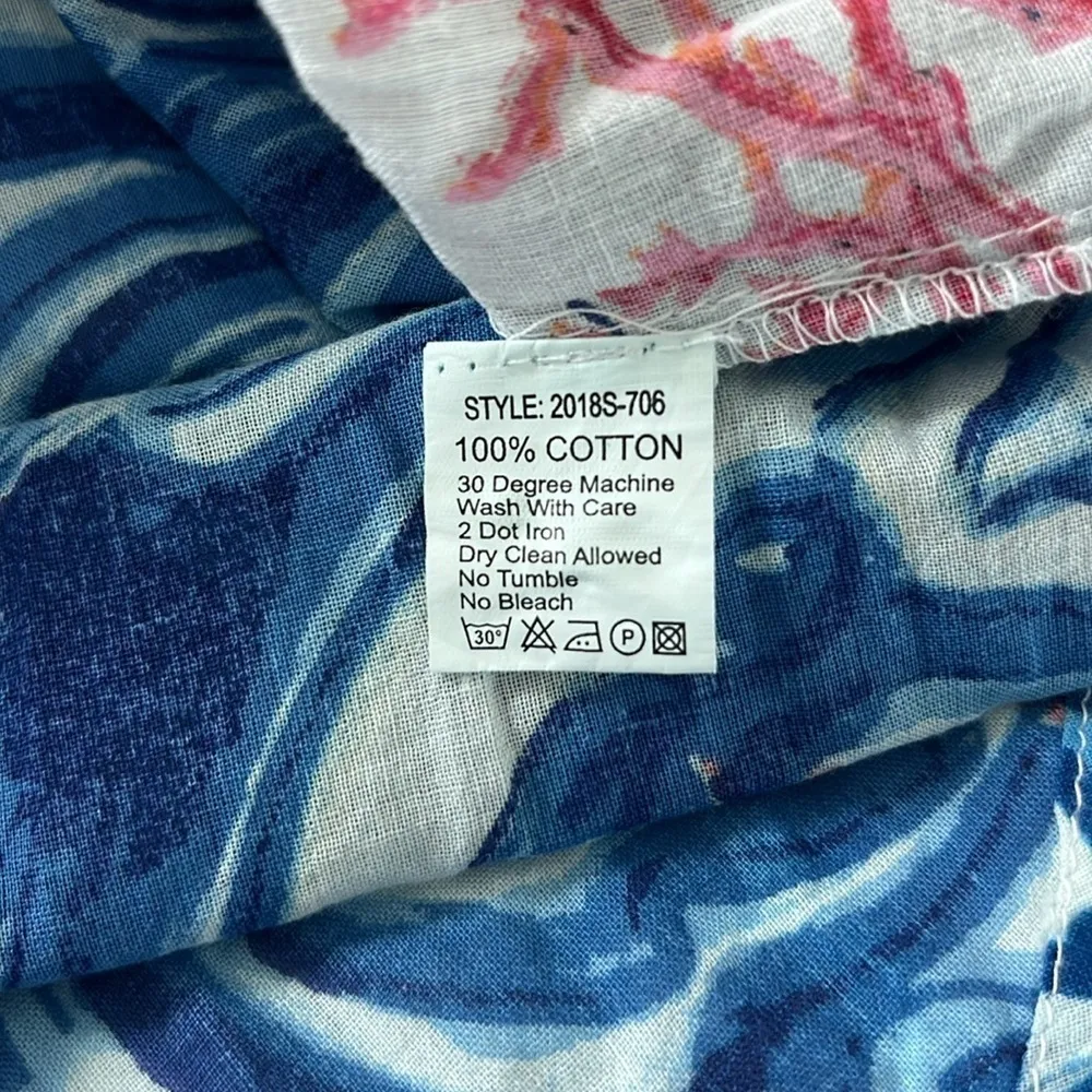 Antica Sartoria Beach Shirt Dress Button Front Cover Up Resort Wear Sequin Small White - Image 9