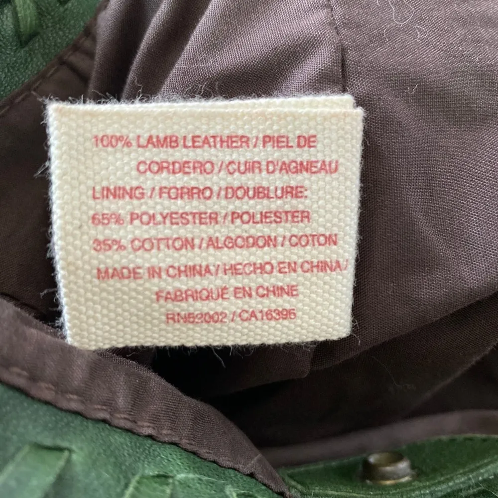 Lucky Brand Olive Green Soft Italian Leather Laced Hobo Tote Book Shoulder Bag - Image 11