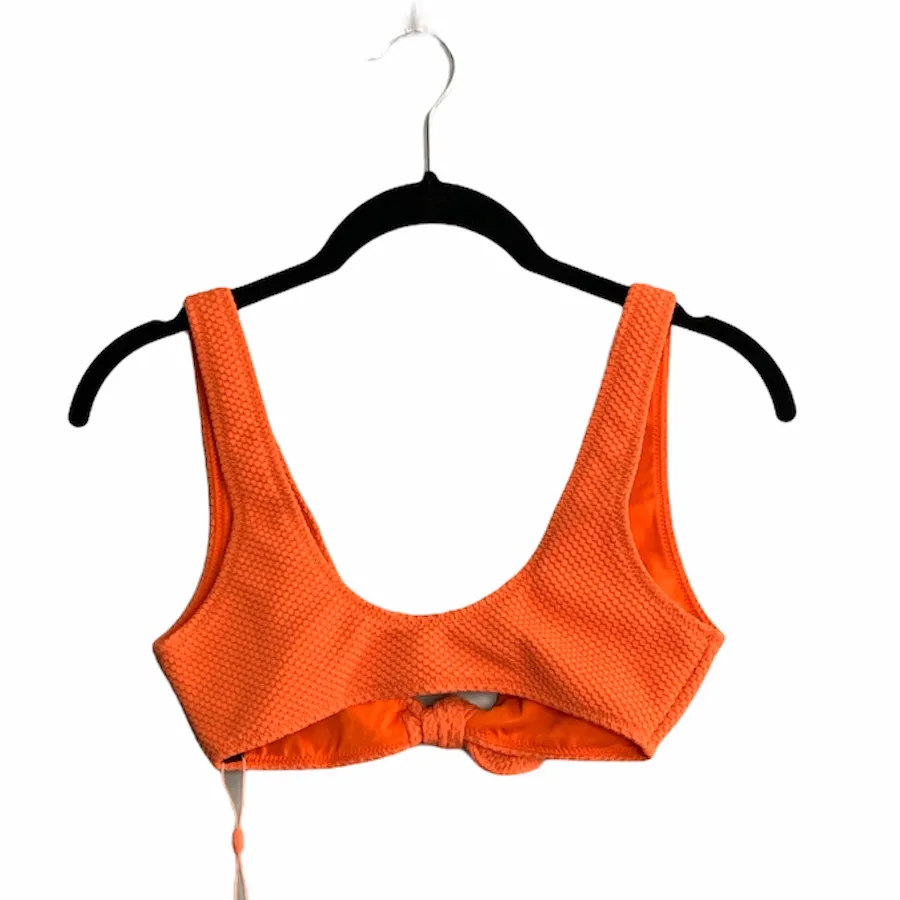 MINKPINK Alexa Tie Front Bikini Top NWT Size XS Scoop Neck - Image 4