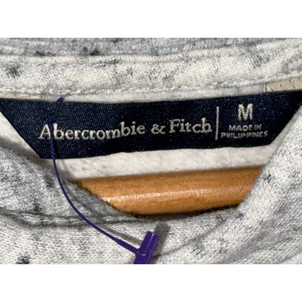 Womens Abercrombie Fitch A&F Gray Pink Colorblock Long Sleeve Hoodie Size Medium - Image 3