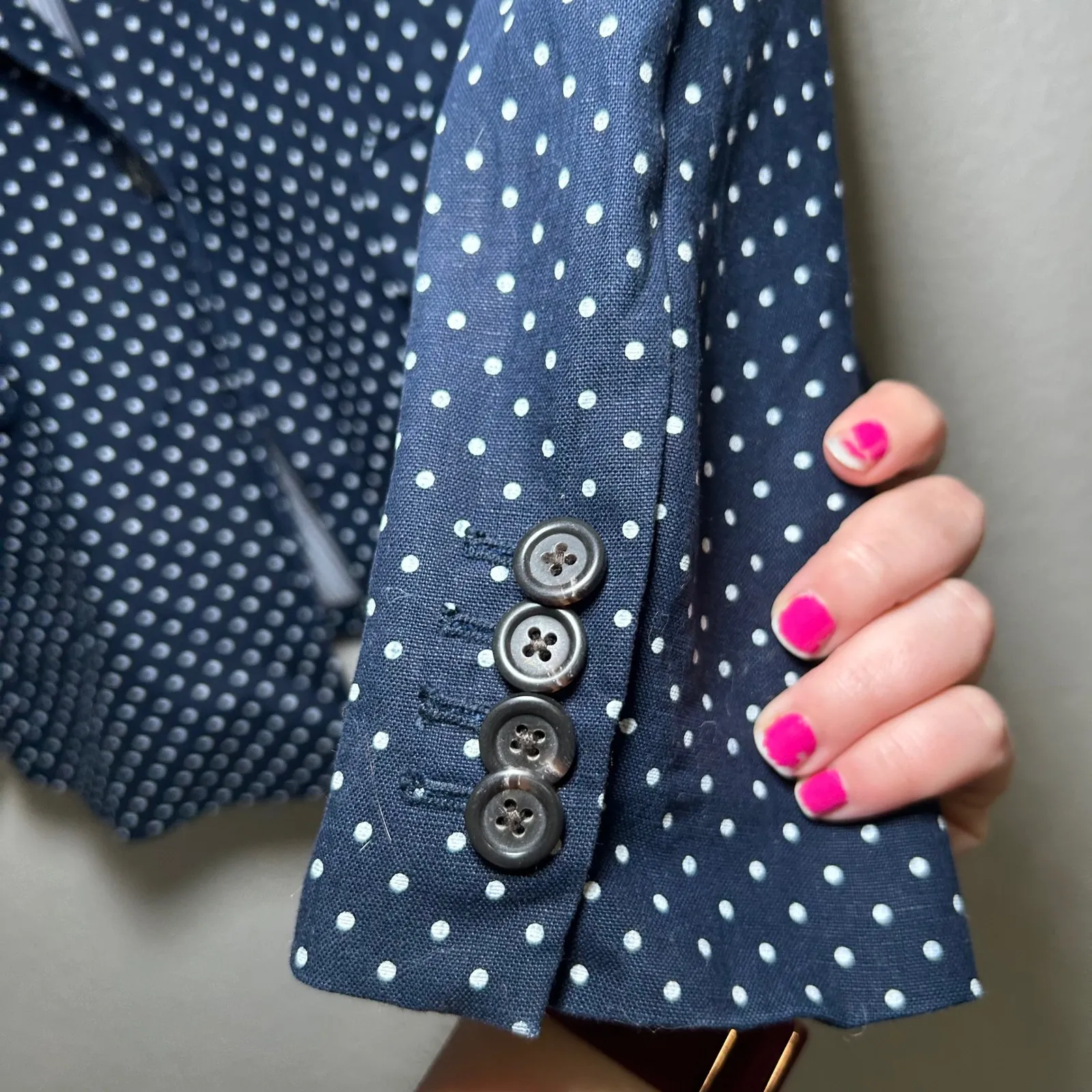 J. Crew Navy Regent Blazer women's 6 classic preppy office career 100% linen - Image 3