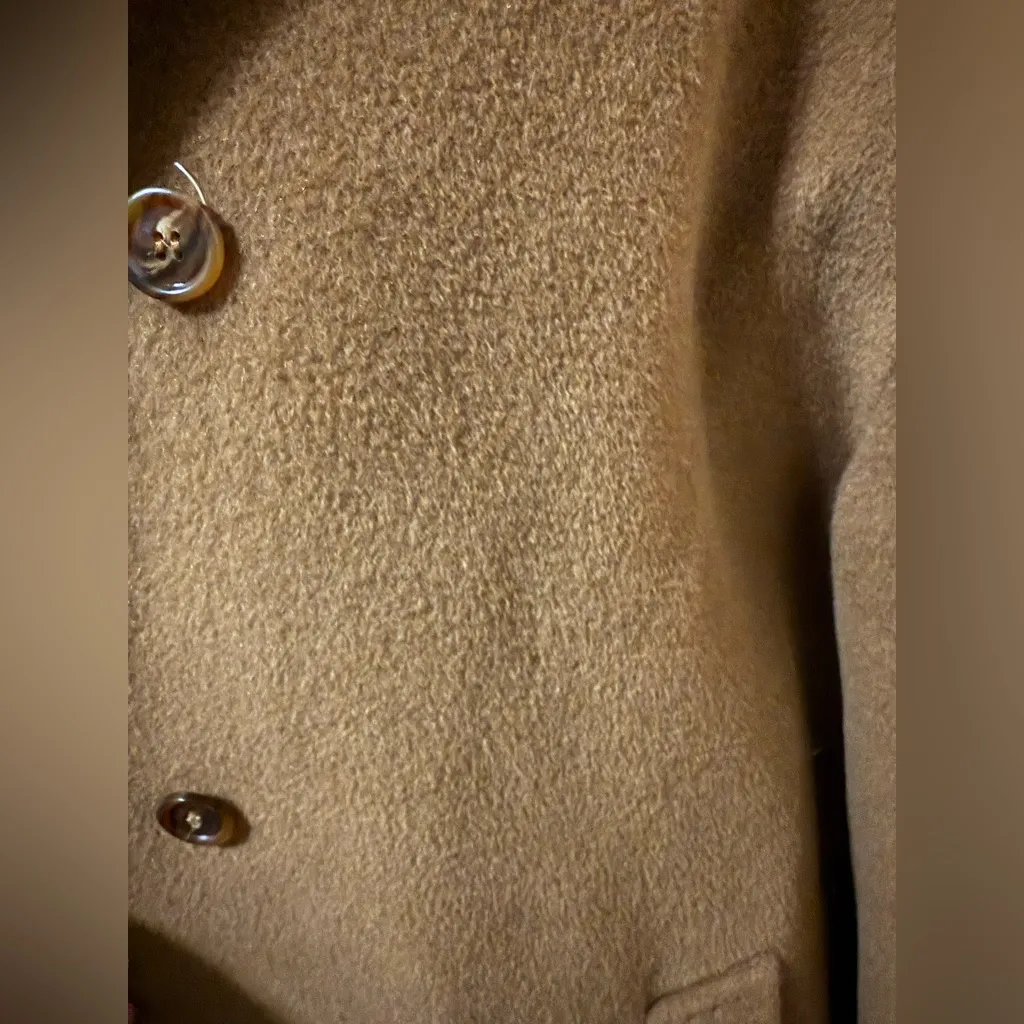 Cinzia Rocca Long Pure Virgin Wool Brown Coat Vintage Made in Italy sz 16 - Image 12