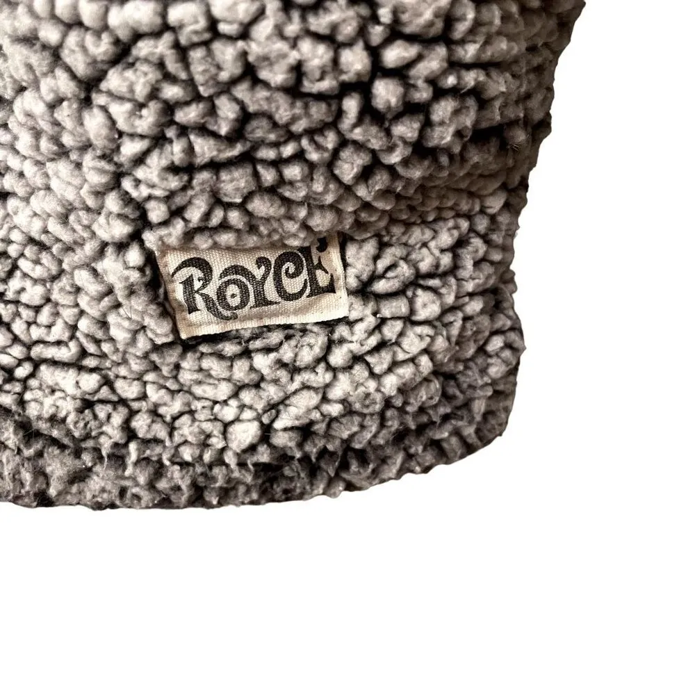 Royce faux fur comfortable fleece warm pockets half zip sweater jacket pullover - Image 5