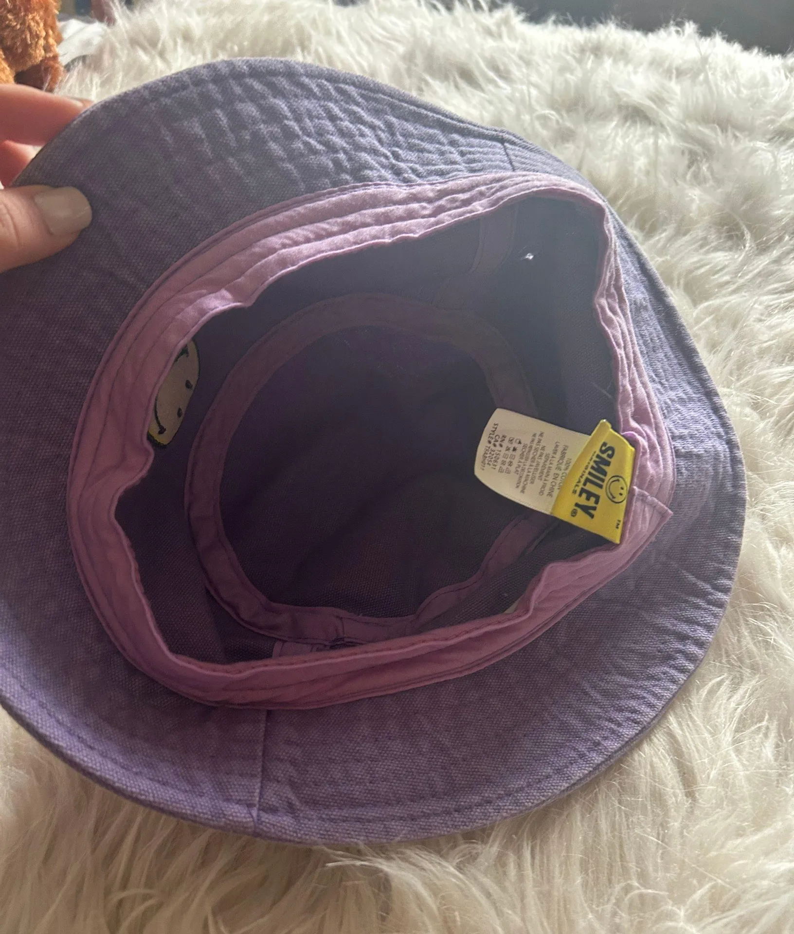 Smiley World x  | NEW! Purple OG Smiley Patch Bucket Hat - Image 3