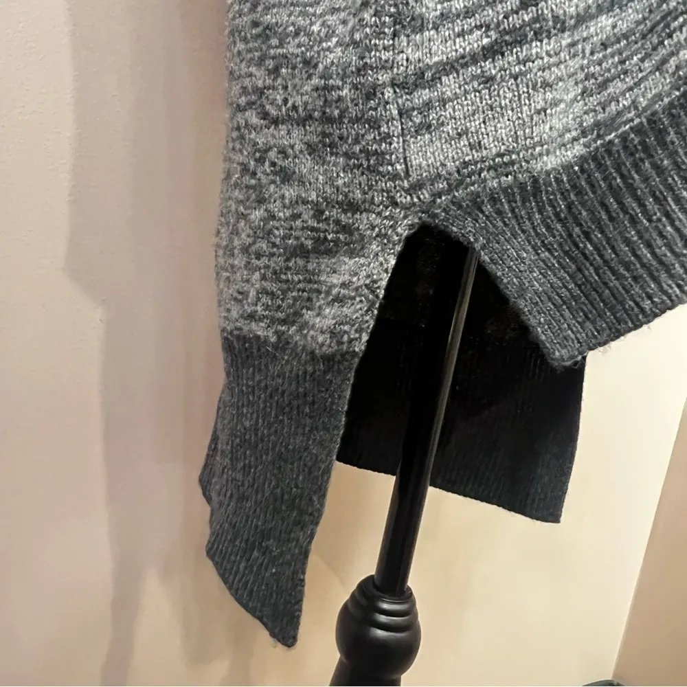 BCBMAXAZRIA Cashmere Wool Gray Oversize High Low Tunic Sweater Size M/L - Image 8