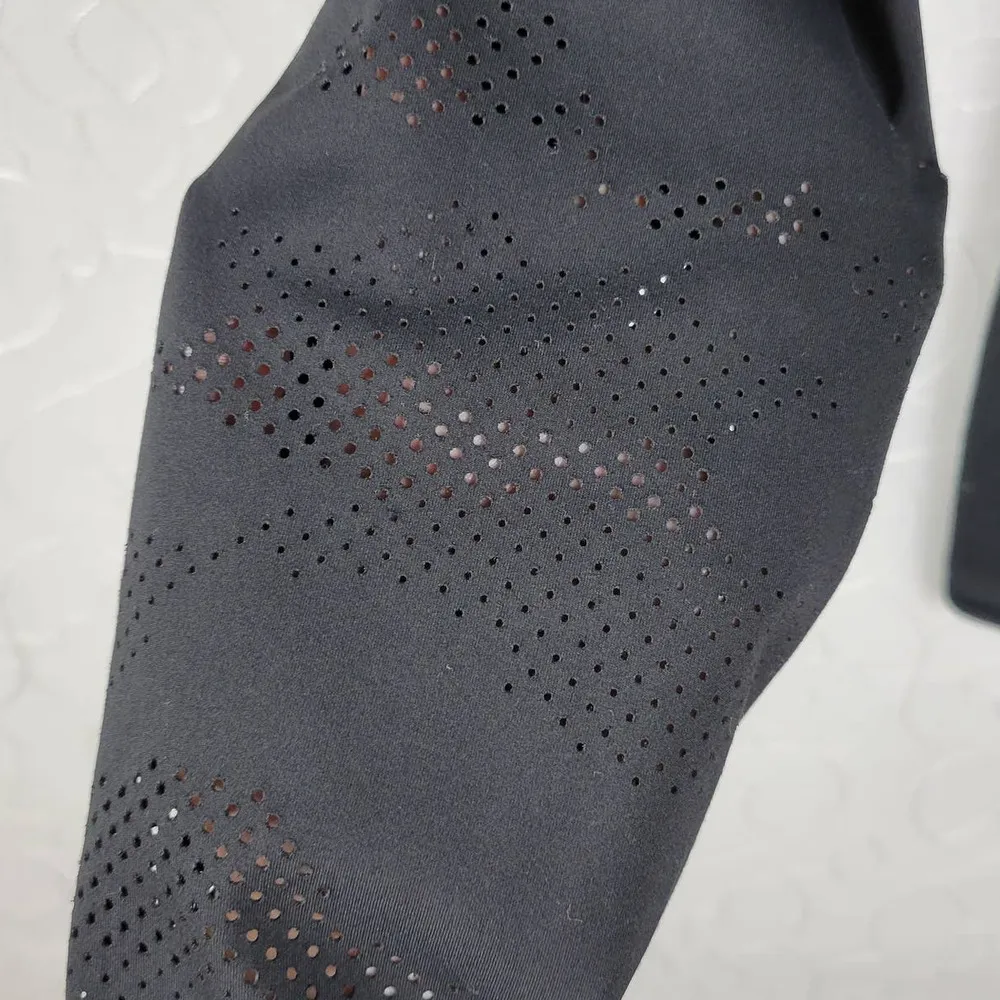 Athleta Persistence Laser Cut Womens Leggings Size XS Black 7/8 High-Rise Tight - Image 2