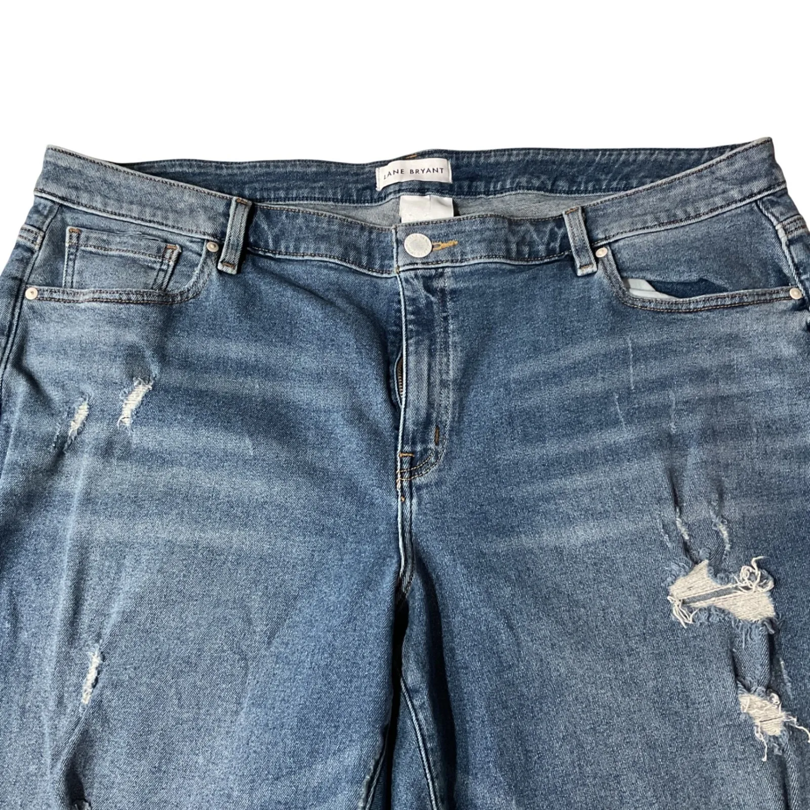 Lane Bryant Women's Flex Magic Waistband Mid-Rise Girlfriend Crop Jeans Size 22 - Image 3