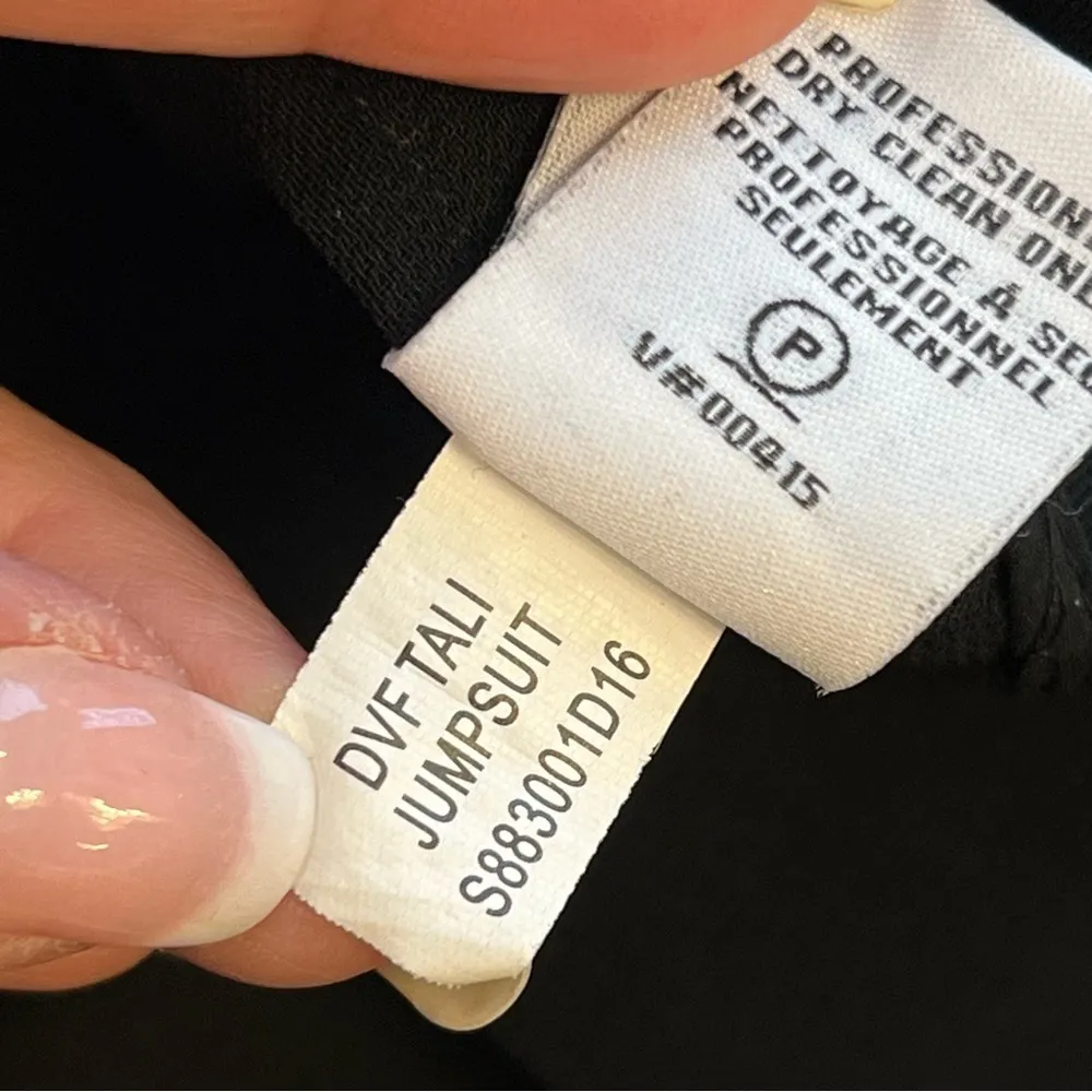 DIANE VON FURSTENBERG Tali Crop Top Open Back Cropped Wide Leg Jumpsuit black,12 - Image 12