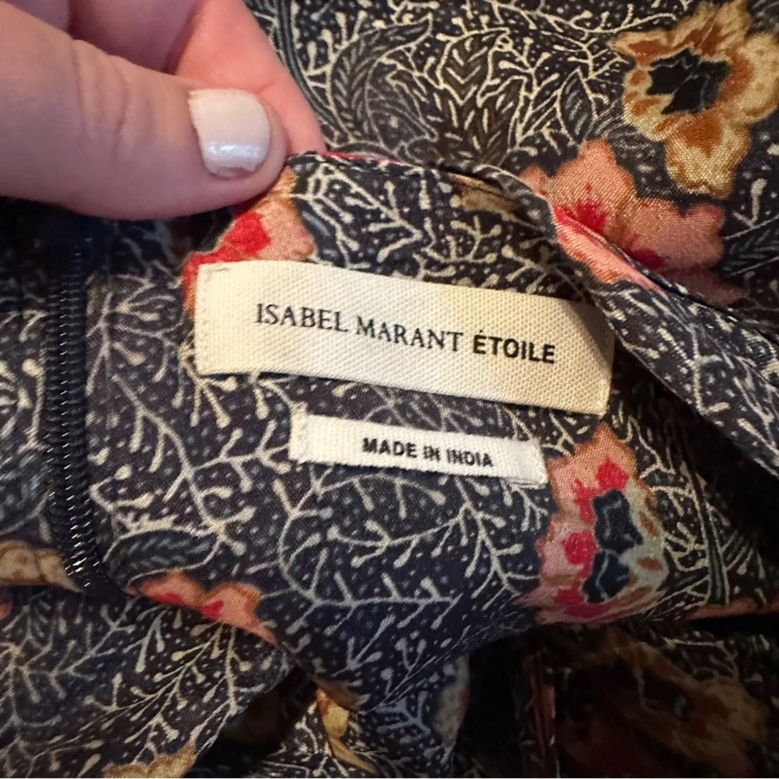 Isabel Marant Etoile Sevan Floral Print Ruched Multicolor Mini Skirt Sz 42 / 10 - Image 6