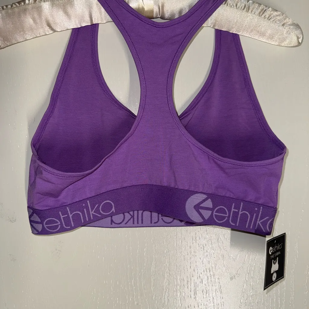Ethika  Purple Racerback Sports Bra - Image 3