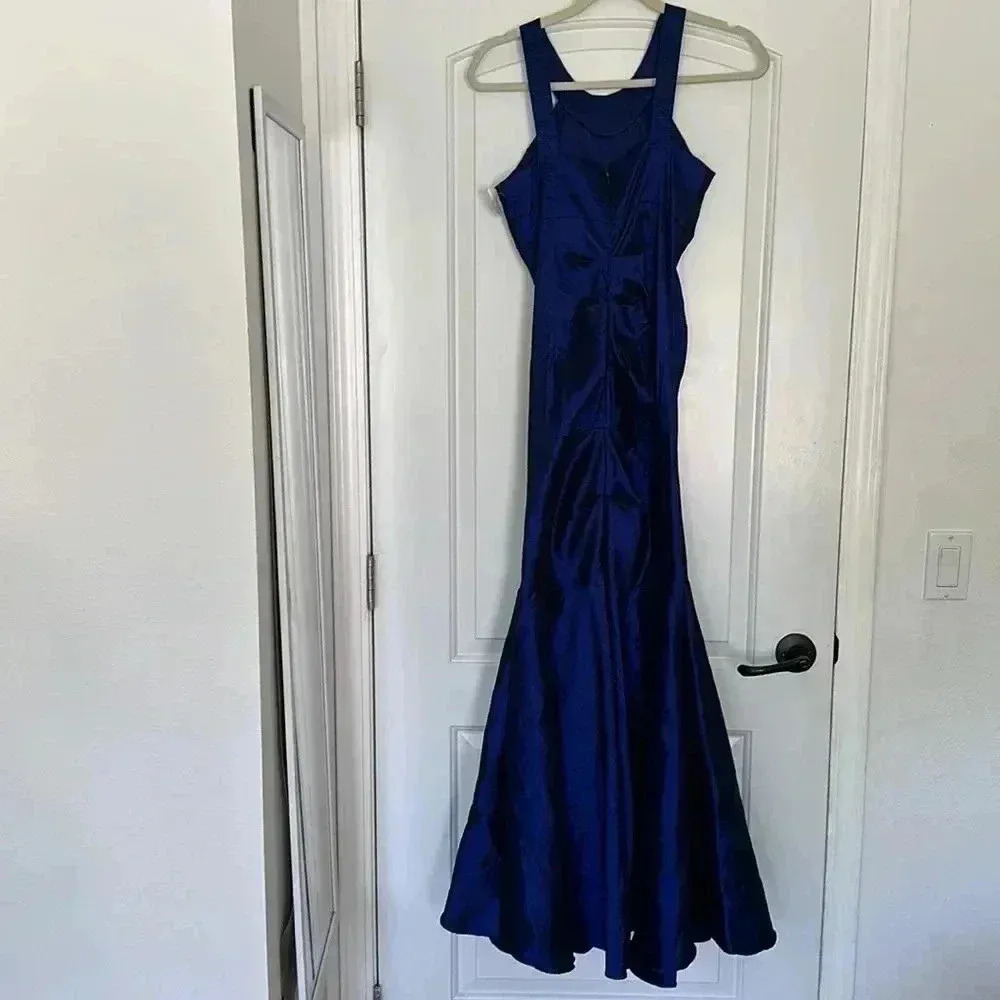NWT R&M Richards Formal Royal Blue Maxi Dress Prom Homecoming Sequins Beads Sz 6 - Image 7