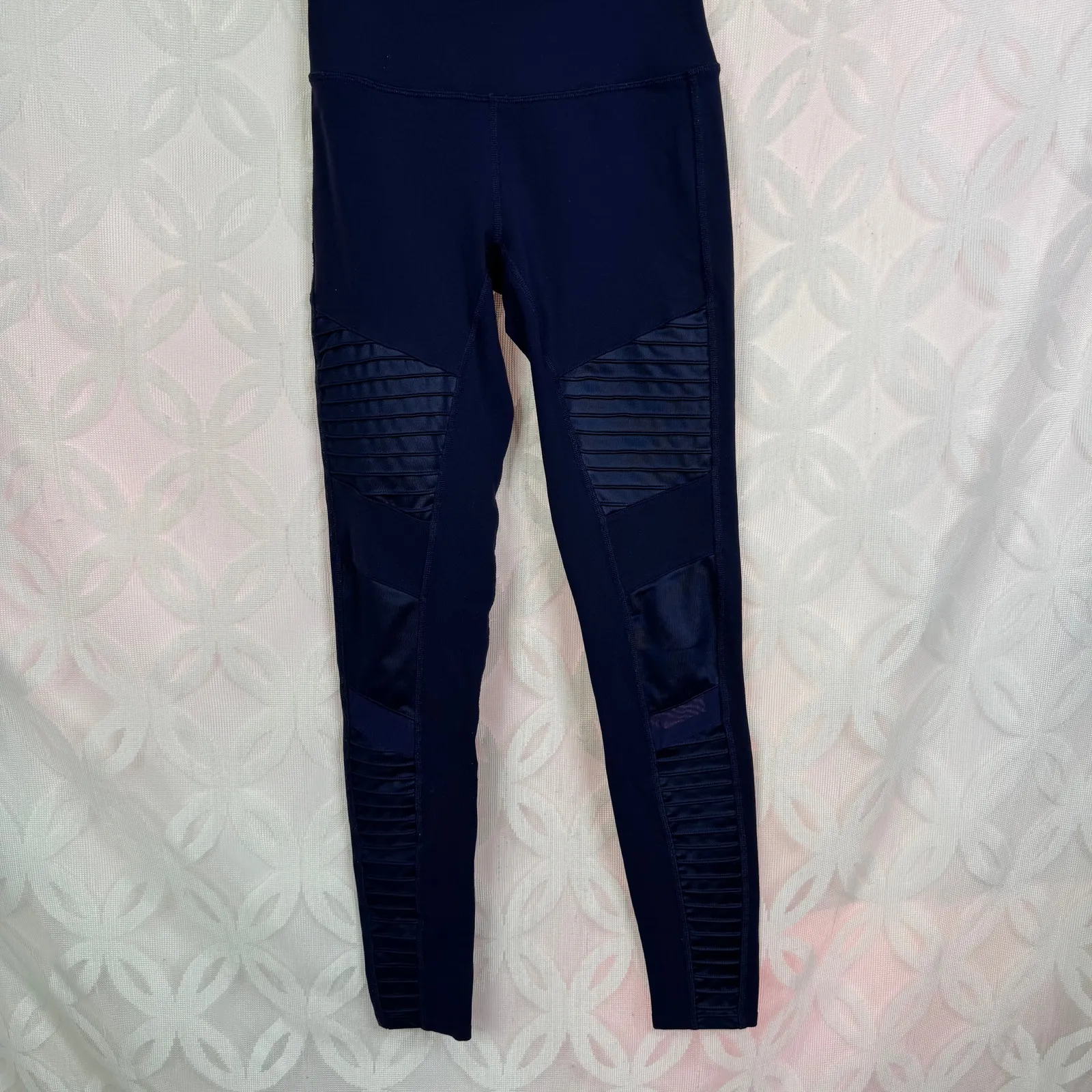 Alo‎ Yoga Moto Leggings Blue High Waist Mesh Size S - Image 10