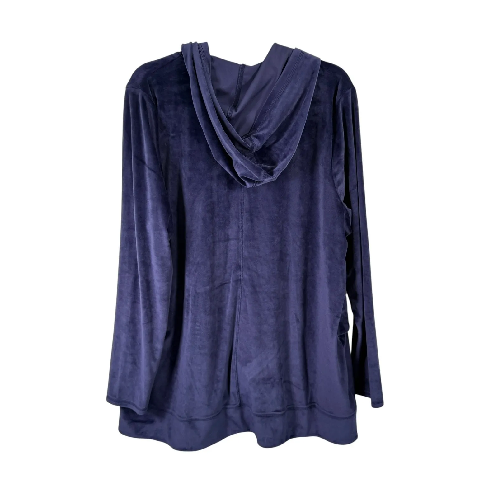LIVI Lane Bryant Purple Velour Hoodie Lounge Casual Cozy Comort Womens 18/20 - Image 5