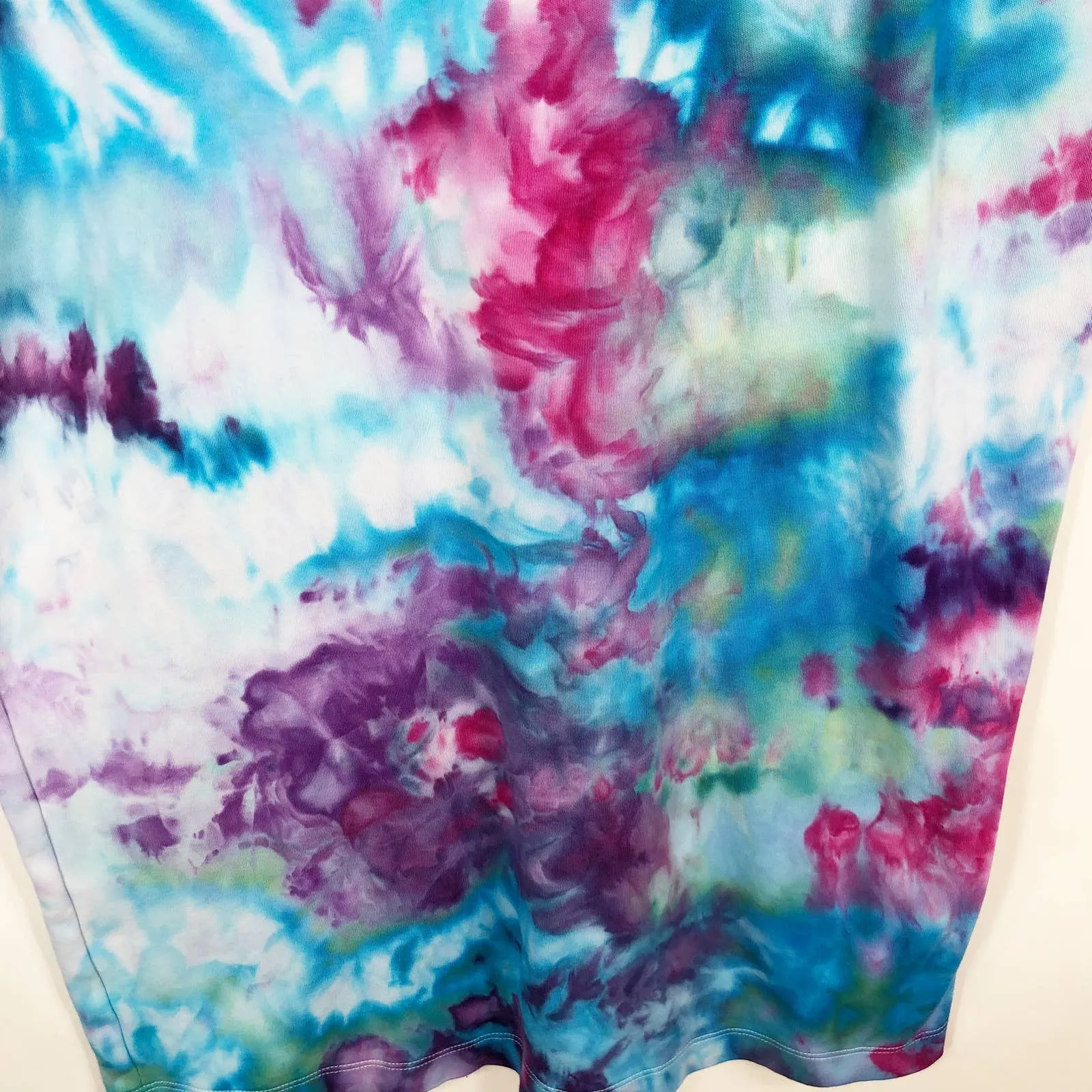 Prologue Small Dress‎ Wildest Dreams Handmade Tie Dye Blue Purple Shift 1088 - Image 7