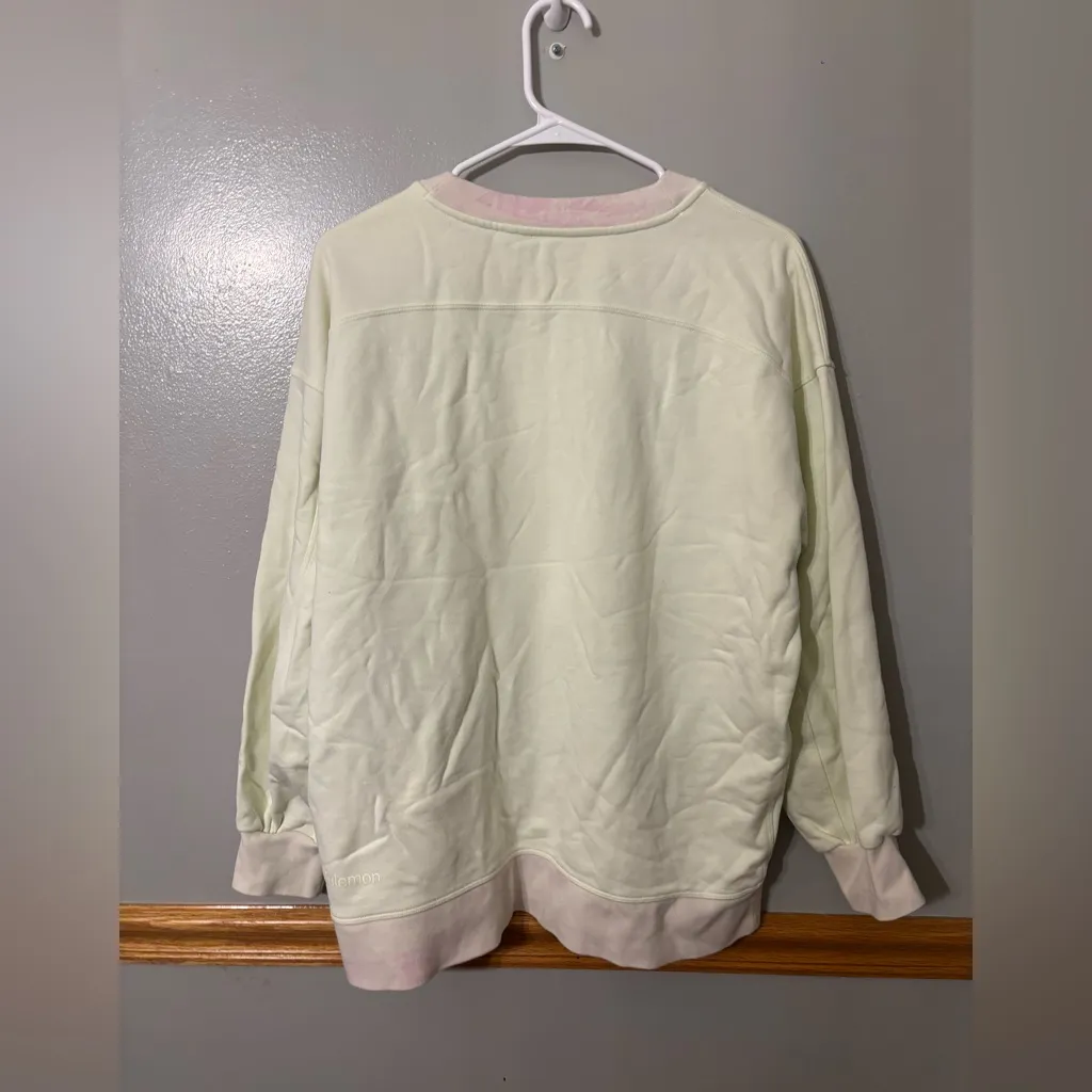 Lululemon Perfectly Oversized Crew Light Yellow - Image 2