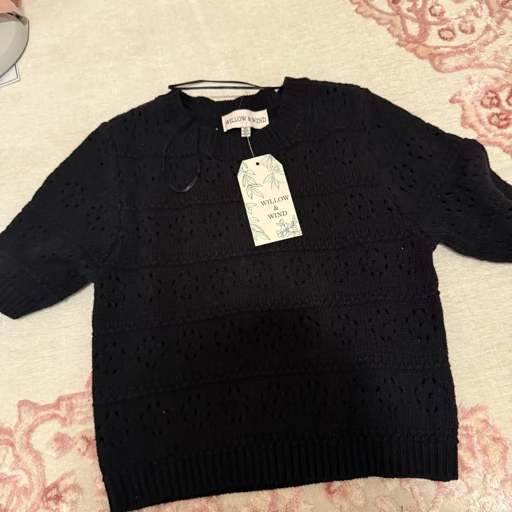 Willow & Wind 2 Piece Matching Black Sweater & Midi Length Skirt Set XSmall NWT Size XS - Image 3