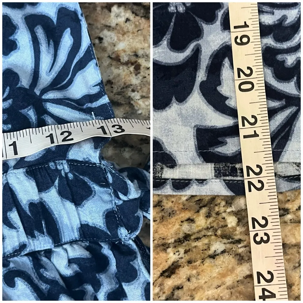 Aerie Linen Blend Hawaiian Floral Side Tie Mini Dress Women’s M Cottagecore - Image 6