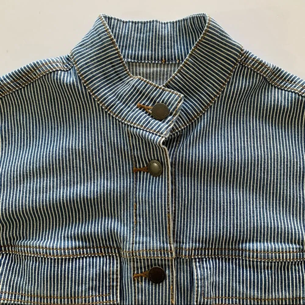 Via Penny Lane Reworked Apparel | Aerosmith Graphic Denim Jacket XS Blue - Image 3