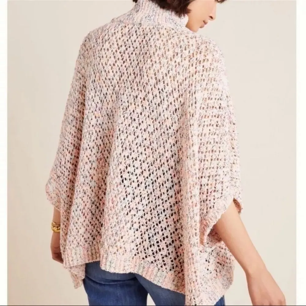 Anthropologie Akemi + Kin Hattie Poncho Sweater Chunky Knit OSFM GUC - Image 3