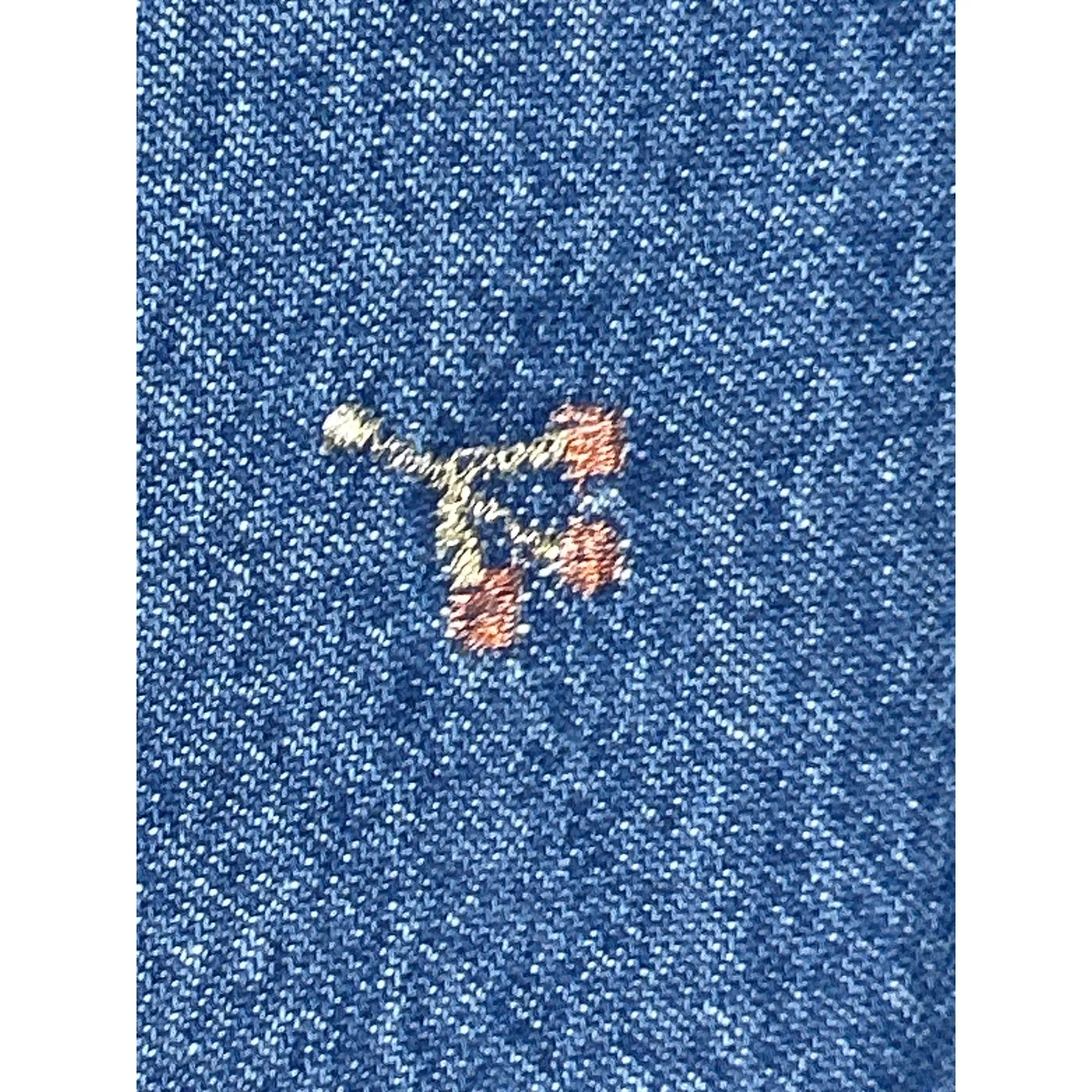 Jean Jumper XL Floral Embroidered Midi Length Blue Denim Dress - Image 4