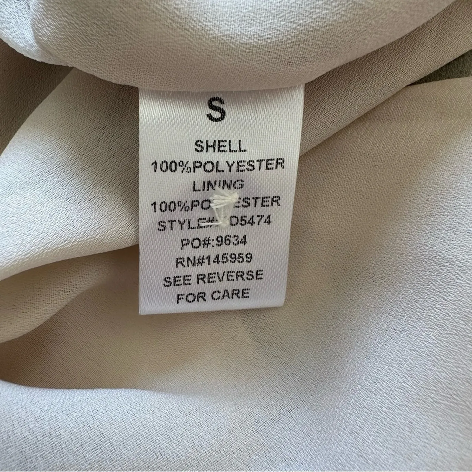 Fab’rik Dress Marnie Floral Print Chiffon Lantern Sleeves Wrap Tie Small NEW - Image 11